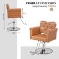 thumbnail image 2 of UBesGoo Hydraulic Salon Chair, Heavy Duty 360° Swivel Barber Styling Chair, Brown, 2 of 7