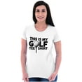 thumbnail image 3 of Golf Lover Funny Golfing Dad Joke Womens Slim Fit Graphic Tee Brisco Brands X, 3 of 5