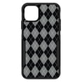 thumbnail image 1 of DistinctInk Custom SKIN / DECAL compatible with OtterBox Commuter for iPhone 11 (6.1" Screen) - Black Grey White Argyle, 1 of 5