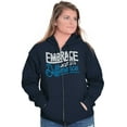 thumbnail image 3 of Embrace Differences Autism Awareness Zip Up Hoodie Men's Women's Brisco Brands S, 3 of 6