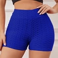 thumbnail image 2 of Audhol Yoga Shorts for Women Women Athletic Active Yoga Short Shorts Booty Shorts Mini Hot Pants Sport Leggings Activewear Workout Sweat Running Shorts with Pockets Women Workout Shorts Blue L, 2 of 6
