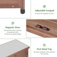 thumbnail image 6 of D-road Outdoor Storage Cabinet & Potting Bench Table with Metal Top, Wooden Patio Furniture, Garden Workstation, Brown, 6 of 7