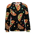 thumbnail image 7 of Sweatshirt For Womens Crewneck Fun Pizza Hoodies Teen Girls Cute, 7 of 7
