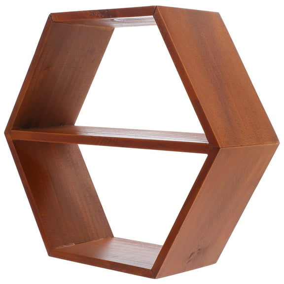Shelf Bin Pantry Cart Storage Shelves Wall Mount Bookshelf Brown