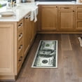 thumbnail image 4 of Ottomanson Machine Washable 100 Dollar Bill Non-Slip Rubberback 17x43 Money Rug, 17" x 43", Green/Multicolor, 4 of 7