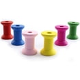 thumbnail image 1 of NX Garden Empty Wood Spool 15PCS 30x22mm Colored Natural Wooden Empty Bobbins Thread Spool Sewing Tool Findings, 1 of 4