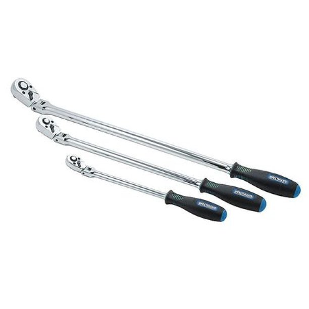 WESTWARD 5TZD2 Ratchet Set,1/4",3/8",1/2"Dr,12",18",24