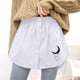 thumbnail image 3 of Gibobby faldas para mujer para mujer, falda inferior, falda de extensión de camisa de barrido con botones, extensión de camisa, parte superior inferior(Blanco, XL), 3 of 4