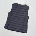 thumbnail image 4 of Women's Lightweight Down Vest Crewneck Button Down Puffer Vest Ultra Light Slim Fit Sleeveless Waistcoat Gilet, 4 of 6
