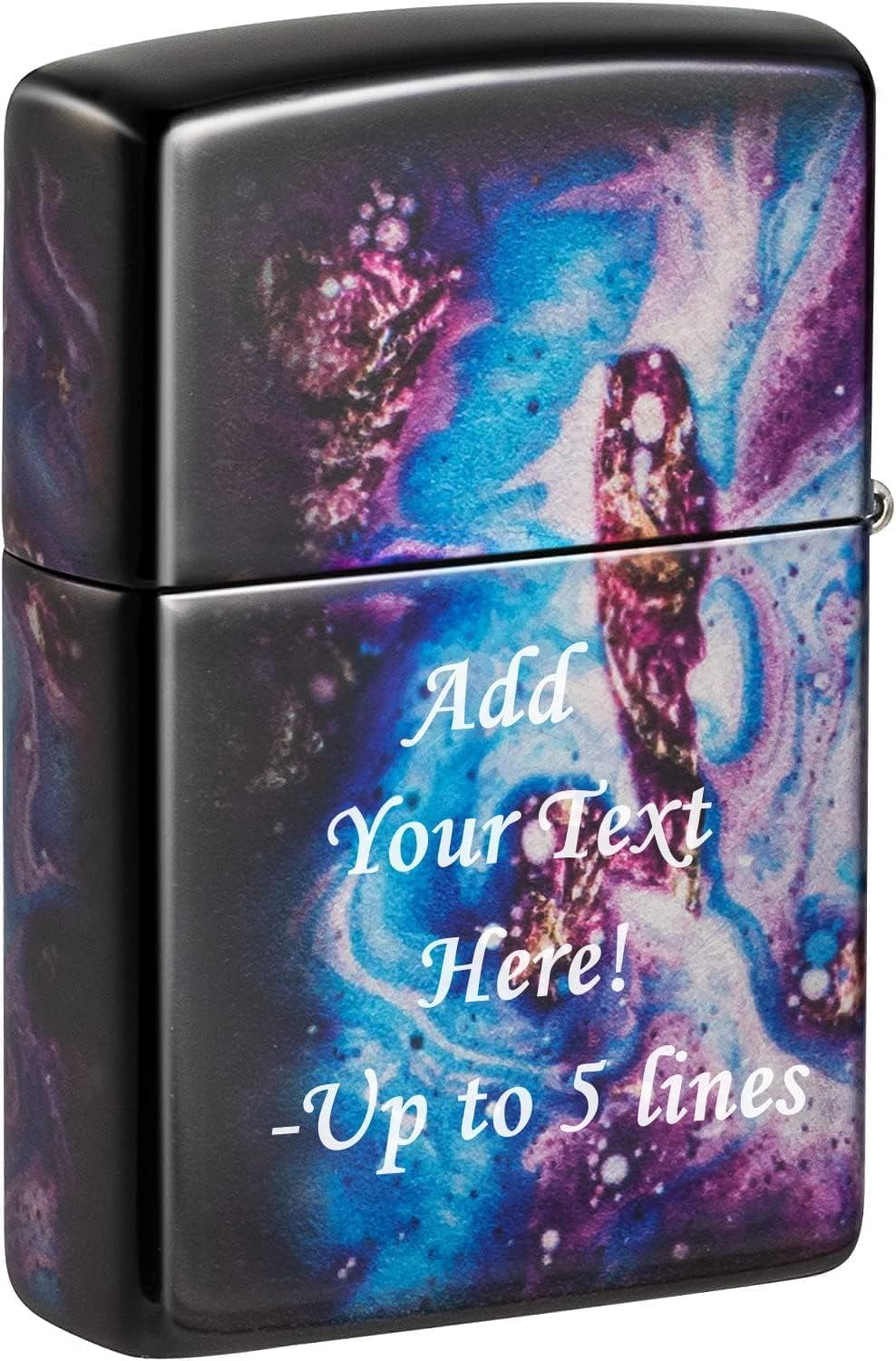 Zippo Lighter - Personalized Message Engraved on Backside Alien UFO Windproof Lighter (Universe Astro Design 48547)