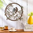 thumbnail image 3 of BlinkLLX Metal Wall Art Bird on Tree Branch Silhouette Bird Art Decor for Living Room Garden Bedroom Office Home Wall Housewarming Party Decor(Dark Color), 3 of 12