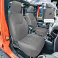 thumbnail image 3 of For 2007-2017 Jeep Wrangler JKU 4 Door FH Group Faux Leather Custom Fit Car Seat Covers - Full Set Solid Gray, 3 of 5