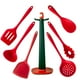 thumbnail image 2 of Utensilios de cocina, accesorios de cocina, juego de siete espátulas de silicona resistentes al calor y aptas para uso alimentario, para sartenes antiadherentes. Incluye espátula, cucharón, colador y, 2 of 6