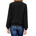 thumbnail image 4 of Spring Fall Women Long Sleeve Bomber Jacket Zipper Casual Fleece Coat, 4 of 5