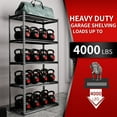 thumbnail image 4 of The Atlas 36" W x 18" D x 72" H Adjustable Garage Storage Shelves Load 4000 lbs, 5 Tier Heavy Duty Shelving Unit, Metal Utility Storage Rack for Warehouse Pantry Basement Kitchen, Black, 4 of 7