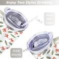 thumbnail image 5 of Leaf Bow Tie 40 Oz Tumbler with Handle Lid and Straw Stainless Steel Double Walled Vacuum Insulated Cup Merry Christmas Gifts Tumbler for Women Men Friends Outdoor Indoor, 5 of 6