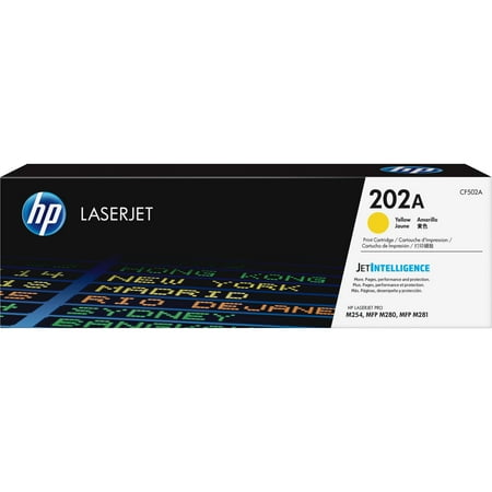 C3100 Yellow Toner - HP, HEWCF502A, 202A Yellow Original LaserJet Toner Cartridge, 1 Each