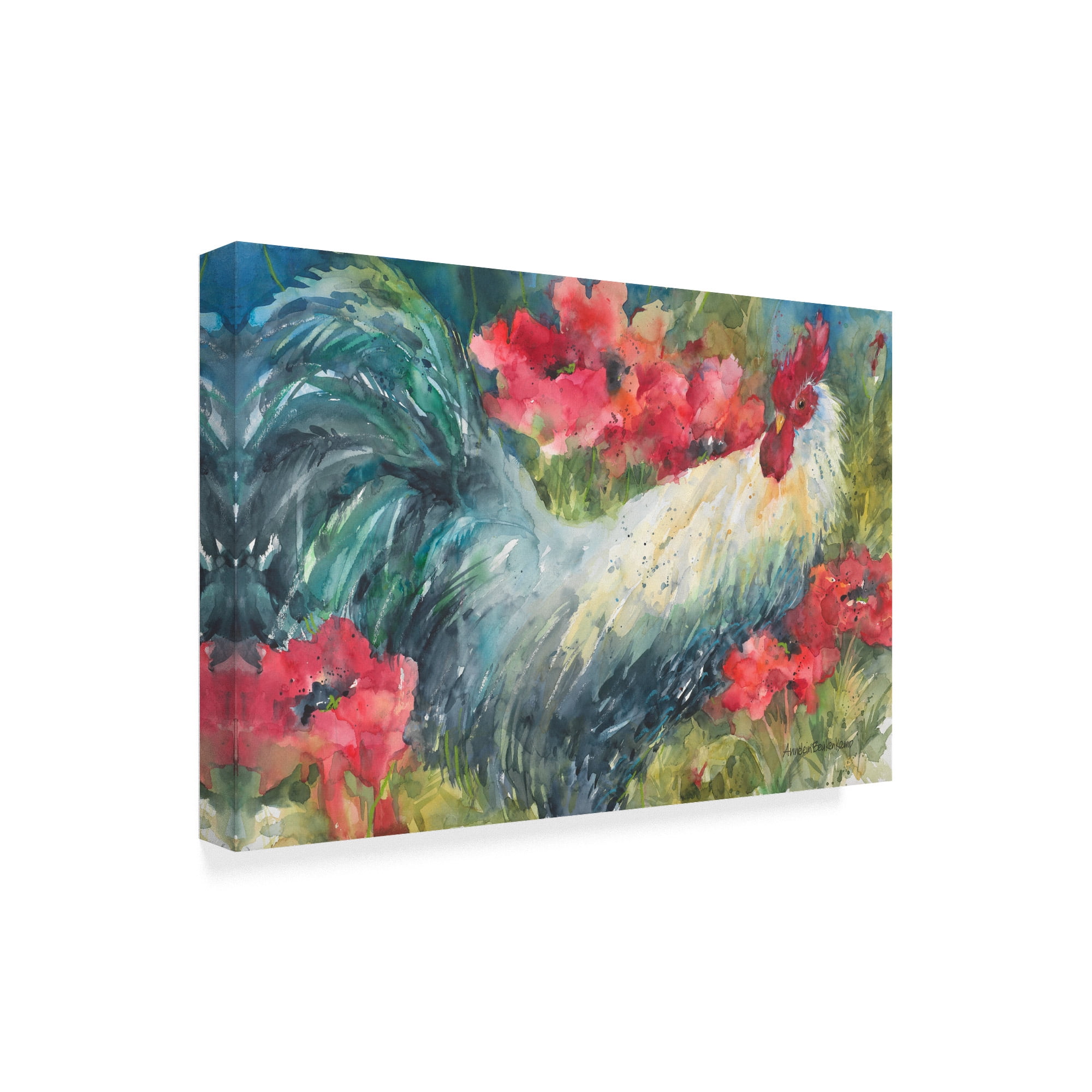 Trademark Fine Art 'Among The Poppies' Canvas Art by Annelein Beukenkamp