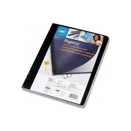 UPC: 0033816002913 | 2001712 GBC Leather-Look Binding System Covers  11-1/4 x 8-3/4  Black  50 Sets/Pack
