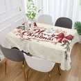 thumbnail image 5 of BZSMCE Square Tablecloth Simple Christmas Bowknot Pattern Tableclothes, 5 of 9