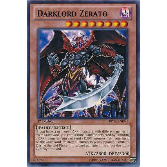 YuGiOh Battle Pack 2: War of the Giants Rare Darklord Zerato BP02-EN060