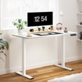 thumbnail image 1 of FlexiSpot 55" x 28" Home Office Electric Height Adjustable Standing Desk Memory Programmable Presets Computer Desk White, 1 of 8