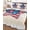 Cream, Red, Blue, variant on Quilt King Size Bedding Set, Patriotic USA Flag Reversible Summer Quilt 3 Pieces, Independence Day Firework Cream Striped Lightweight Bedspreads Coverlets with 2 Pillow Shams for All Seasons