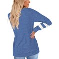thumbnail image 5 of T-Shirts Décontractés à Manches Longues Col Rond pour Femmes Blouses Chandails en Molleton Tuniques avec Poche, 5 of 5