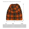 thumbnail image 3 of Disketp Halloween Tartan Plaid Slouchy Beanie Hip-Hop Soft Lightweight Running Beanie Adult Hats Chemo Cap for Men Women, 3 of 8