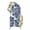 Blue, Navy, White, variant on Light Blue Monstera Deliciosa Arch Backdrop Cover 4FT, Summer Botanical Tropical Spandex Fitted Stretchy Arch Stand Covers, Round Top Chiara Backdrop Cover for Wedding Party Birthday Baby Shower
