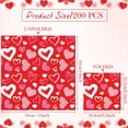 thumbnail image 2 of Valentine‘s Day Paper Napkins Red Heart Disposable Napkins Cocktail Engagement Napkins Dinner Lunch Red Heart Napkins for Valentine Wedding Anniversary Party Supplies, 2 of 4