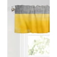 thumbnail image 6 of Valances for Windows Yellow Gray Rod Pocket Cafe Window Treatments Valance Curtains for Kitchen Bathroom Laundry Basement Windows 60"x14", 6 of 9