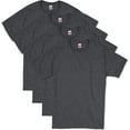 thumbnail image 1 of Hanes T-Shirts à Col Ras du Cou ComfortSoft pour Hommes, Lot de 4, 2TG, Charbon Chiné, 1 of 3