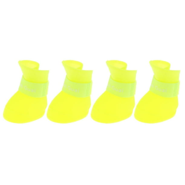 Set 4PCS Botas de lluvia para mascotas Zulema Caucho Tamaño L
