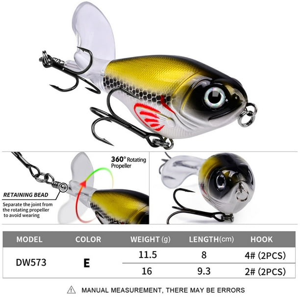 Whopper Plopper Fishing Lure Floating Water 11.5g/16g Pencil Bait Bionic  Lure Bait Fishing Tackle Accessories