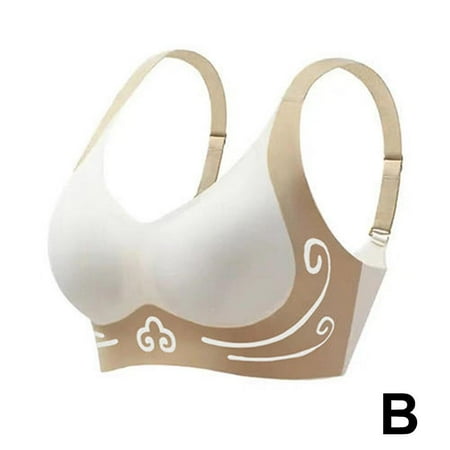 Super Gather Bra Wireless Push-Up Bra Womens Push-Up Lift Bra* Comfortable T4J3