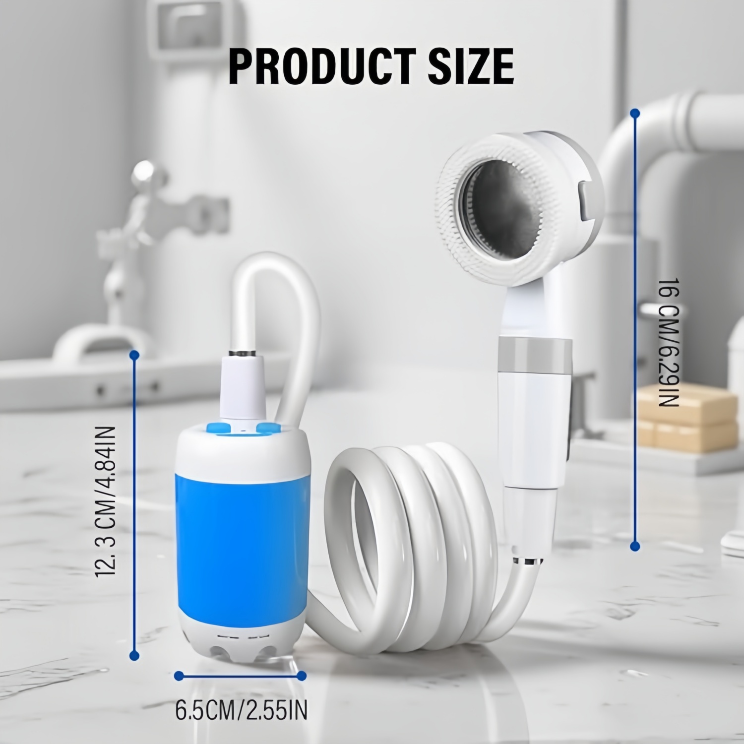 Portable Outdoor Camping Shower Pump - Equipped with a 4000mAh Rechargeable Shower Head, Suitable for Hiking, Pet Bathing, and Car Washingaf