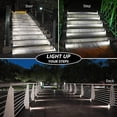 thumbnail image 3 of Solar Stair Lights 6 Pack, Solar Step Lights Waterproof IP67, Outdoor Step Light with 13 LEDs, Outdoor Lighting Decor for Yard Stair, Patio, Front Step, Front Porch and Deck(Cool White), 3 of 7
