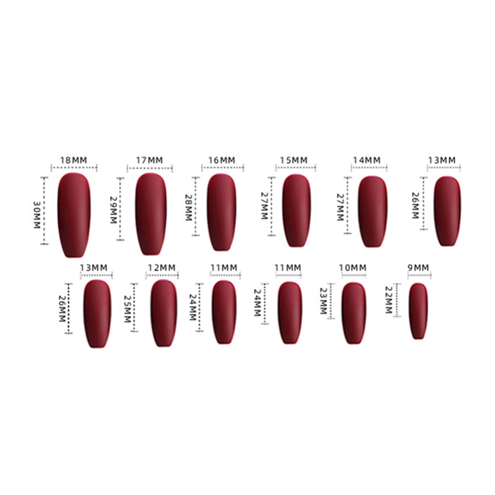 24Pcs Press On Nails Long Artificial Full Cover Fake Fingernailsc Stick