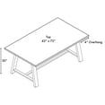 thumbnail image 7 of KFI Studios Urban Loft 6' x 3.5' Dining Table, Solid Wood Espresso Top, 7 of 7