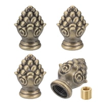 Uxcell 30 x 20mm  Lamp Finials Caps Knob, Solid Lamp Shade Top Decoration Screw Cap Nuts, Bronze 4 Set