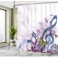 thumbnail image 4 of Ambesonne Music Shower Curtain, Music Romance Antique Print, 69"Wx75"L, Dark Sea, 4 of 4