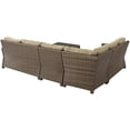 thumbnail image 4 of Outdoor Wicker Sectional Set - 5 Piece Patio Furniture Set with Glass Table, 4 of 10