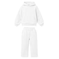 thumbnail image 3 of CUZIBR Teen Girls Fall Outfits Sweatsuit Clothes Set Hoodie And Pants 2 PC Sets Solid Color Long Sleeve Sweet Loungewear,White,13-14 Years, 3 of 3