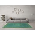 thumbnail image 3 of Ahgly Company Indoor Round Oriental Light Blue Modern Area Rugs, 7' Round, 3 of 4