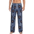 thumbnail image 2 of Goofa Sunflowers Printed Soft Pajama Pants for Men, Wide Leg Comfy Casual Lounge Yoga Pants-Medium, 2 of 9