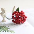 thumbnail image 1 of Imitación de acebo, frutos lúcidos, ramas cortas, frutos rojos, adornos para sala de estar, decoración navideña para festivales de primavera, accesorios para arreglos florales, bayas de imitación, 1 of 6