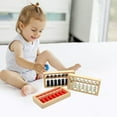 thumbnail image 4 of 7 Column 5-Bead Wooden Abacus Lightweight Smooth Edge Portable No Odor Children Math Arithmetic Calculating Tool Counting Frame Student Educational Toy, 4 of 7