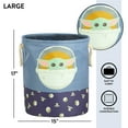 thumbnail image 4 of Star Wars The Mandalorian Grogu Yoda Kids Fabric Round Nestable Storage Bin Set, 3-Piece, 4 of 7