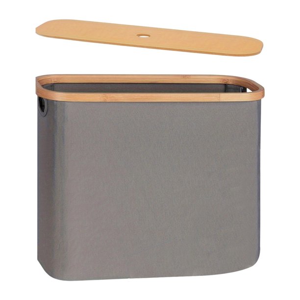 Cesta para guardar papel higiénico plegable multiusos, organizador de baño gris